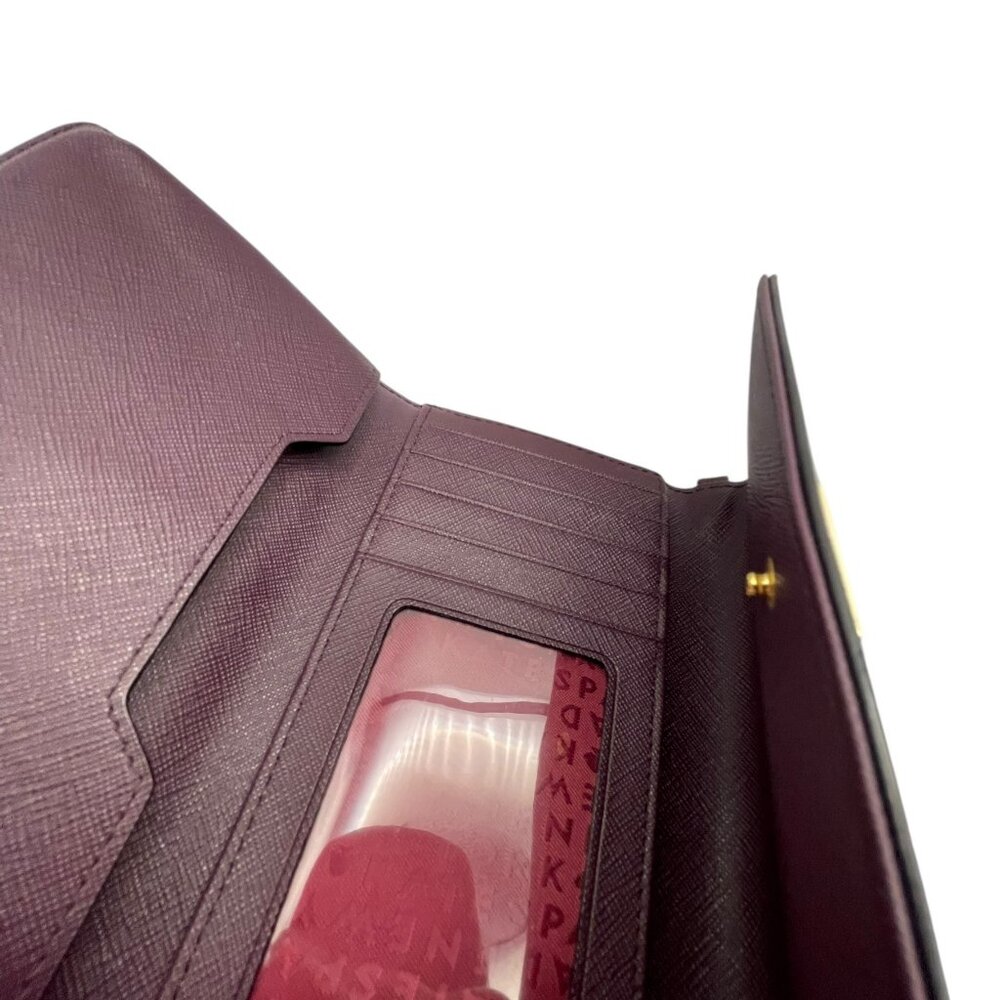Kate Spade Saffiano Burgundy Leather Women's Phone Case Wallet Wristlet 6" - Picture 4 of 13